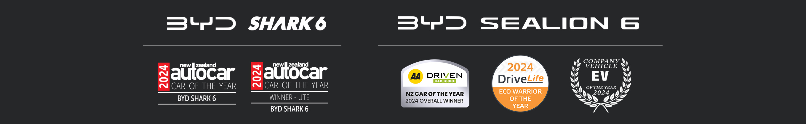 BYD RECENT AWARDS